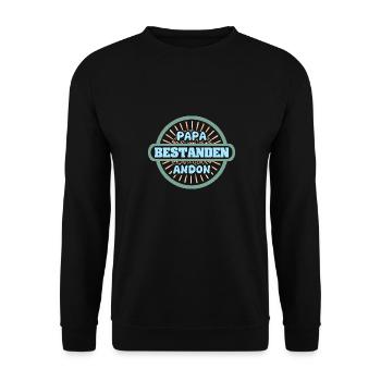 First name Andon - Unisex Sweatshirt - black - Front - Alina (178cm) & Michal (187cm)