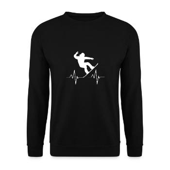 Snowboard Snowboard Vacances snowboard Snowboarders - Sweat-shirt Unisexe - noir - Devant - Alina (178cm) & Michal (187cm)