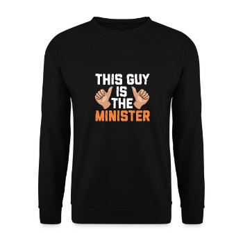 Pastor - Unisex Sweatshirt - black - Front - Alina (178cm) & Michal (187cm)