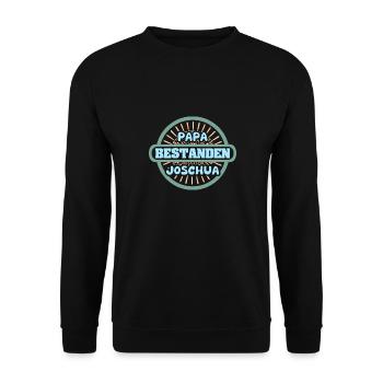 Gift for Joshua - Unisex Sweatshirt - black - Front - Alina (178cm) & Michal (187cm)