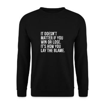 Peu importe que vous gagniez ou perdiez, c’est comment vous - Sweat-shirt Unisexe - noir - Devant - Alina (178cm) & Michal (187cm)