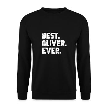 Meilleur Oliver Ever Cadeau Rétro Dire Anniversaire - Sweat-shirt Unisexe - noir - Devant - Alina (178cm) & Michal (187cm)