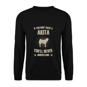 Akita - Unisex Sweatshirt - black - Front - Alina (178cm) & Michal (187cm)