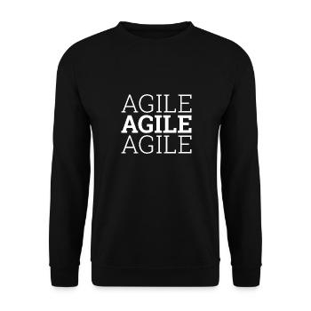 "Scrum Agile" | Scrum Master - Unisex Sweatshirt - black - Front - Alina (178cm) & Michal (187cm)