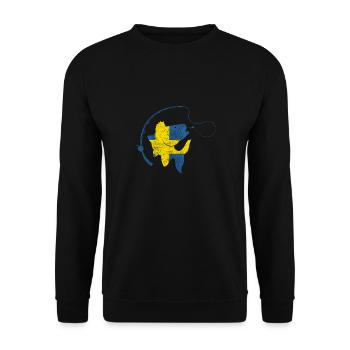 Pêche Tour Suède Canne à pêche - Sweat-shirt Unisexe - noir - Devant - Alina (178cm) & Michal (187cm)