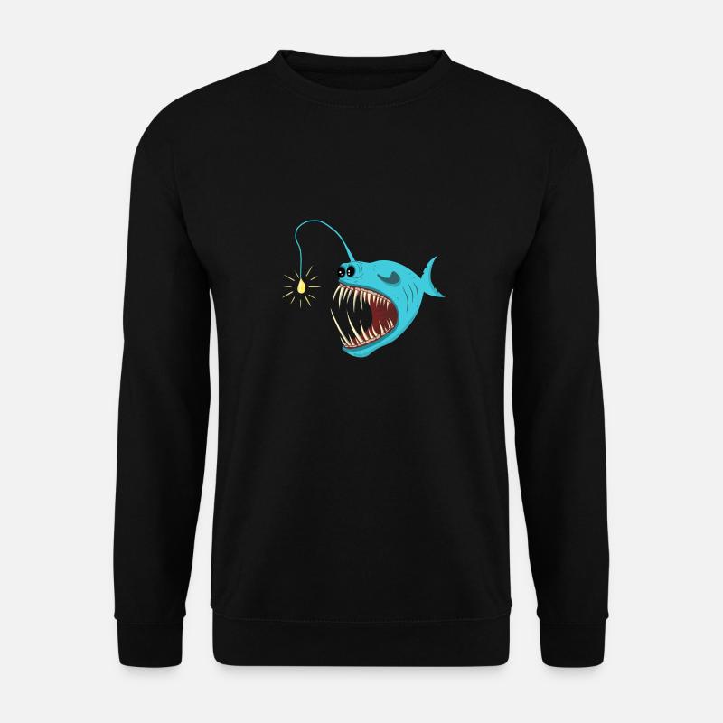 Tiefseeangler Tiefseeangler-Fisch - Unisex Pullover - Schwarz