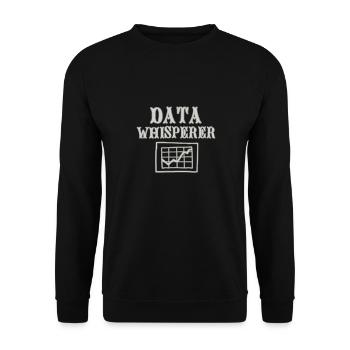 Data Whisperer Design für einen Statistiker - Unisex Pullover - Schwarz - Vorne - Alina (178cm) & Michal (187cm)