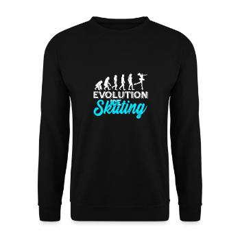 Awesome Vintage Evolution Of Ice Skating - Unisex Pullover - Schwarz - Vorne - Alina (178cm) & Michal (187cm)