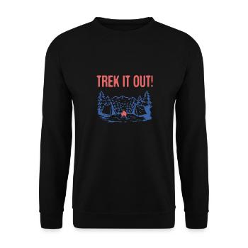 Trek it Out Randonnée Mountain Hiker Summit Camping - Sweat-shirt Unisexe - noir - Devant - Alina (178cm) & Michal (187cm)