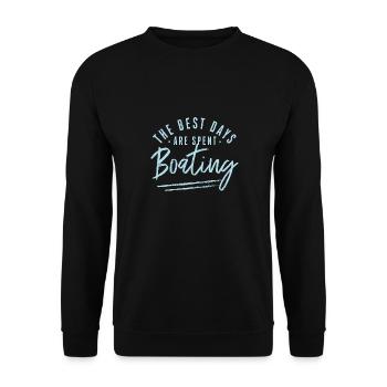 Les meilleurs jours sont passés à faire du bateau En disant bateau - Sweat-shirt Unisexe - noir - Devant - Alina (178cm) & Michal (187cm)