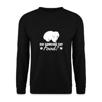 Quelqu'un dit nourriture Cute Rodent Wombat Nature - Sweat-shirt Unisexe - noir - Devant - Alina (178cm) & Michal (187cm)