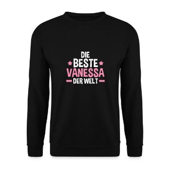 Vanessa - Unisex Pullover - Schwarz - Vorne - Alina (178cm) & Michal (187cm)