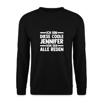 Jennifer - Unisex Pullover - Schwarz - Vorne - Alina (178cm) & Michal (187cm)