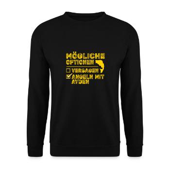 Angeln Ayden - Unisex Pullover - Schwarz - Vorne - Alina (178cm) & Michal (187cm)