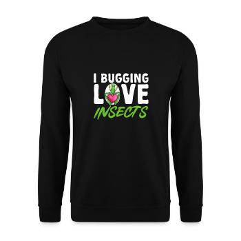 Insect collectors, insects, beetle lovers, entomologists - Unisex Sweatshirt - black - Front - Alina (178cm) & Michal (187cm)