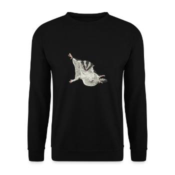 Short-headed glider Sugar Glider - Unisex Sweatshirt - black - Front - Alina (178cm) & Michal (187cm)