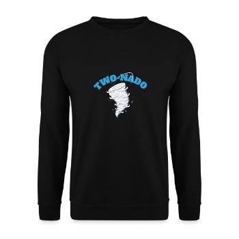 Deux Nado 2e anniversaire Tornade Thème Twonado 2 - Sweat-shirt Unisexe - noir - Devant - Alina (178cm) & Michal (187cm)