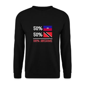 Trinidad and Tobago flag - Unisex Sweatshirt - black - Front - Alina (178cm) & Michal (187cm)