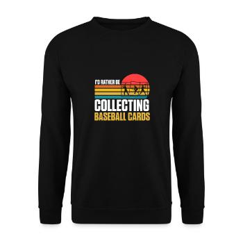 Vintage Je préfère collectionner des cartes de baseball tr - Sweat-shirt Unisexe - noir - Devant - Alina (178cm) & Michal (187cm)