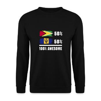 Guyana Flag Guyanese Guyana - Unisex Sweatshirt - black - Front - Alina (178cm) & Michal (187cm)