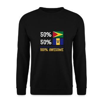 Barbados flag Barbadian bayan - Unisex Sweatshirt - black - Front - Alina (178cm) & Michal (187cm)