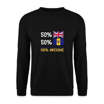 Drapeau de la Barbade Bayan barbadien - Sweat-shirt Unisexe - noir - Devant - Alina (178cm) & Michal (187cm)