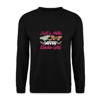 Moths Insect Collector Entomologist - Unisex Sweatshirt - black - Front - Alina (178cm) & Michal (187cm)