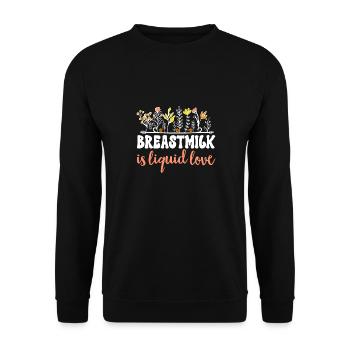 Lactation Consultant IBCLC - Unisex Sweatshirt - black - Front - Alina (178cm) & Michal (187cm)