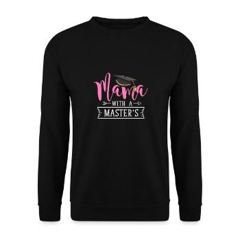 Master's Degree Studium Master Abschluss - Unisex Pullover - Schwarz - Vorne - Alina (178cm) & Michal (187cm)
