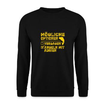 Adrien als Adrien - Unisex Pullover - Schwarz - Vorne - Alina (178cm) & Michal (187cm)