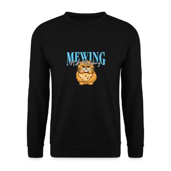 Miauler Pas Miauler Drôle Chat Meme Mâchoire - Sweat-shirt Unisexe - noir - Devant - Alina (178cm) & Michal (187cm)