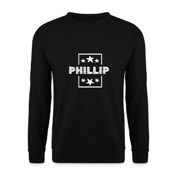 Cadeau pour Phillip - Sweat-shirt Unisexe - noir - Devant - Alina (178cm) & Michal (187cm)