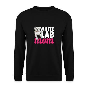 Labrador Retriever blanc Labrador Labrador blanc - Sweat-shirt Unisexe - noir - Devant - Alina (178cm) & Michal (187cm)