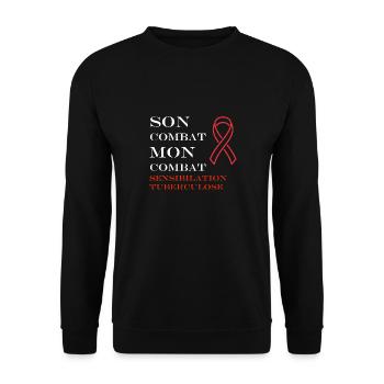 Sensibilisation à la tuberculose - Sweat-shirt Unisexe - noir - Devant - Alina (178cm) & Michal (187cm)
