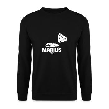 Marius as Precious - Unisex Sweatshirt - black - Front - Alina (178cm) & Michal (187cm)