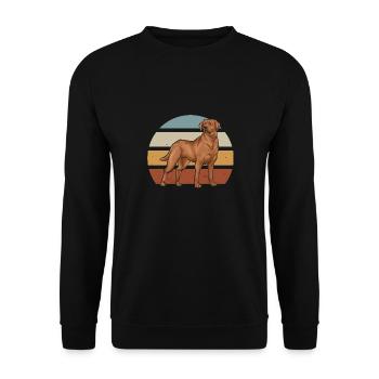 Fuchsroter Labrador Retriever Fox Red Labrador - Unisex Pullover - Schwarz - Vorne - Alina (178cm) & Michal (187cm)