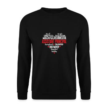 Deputy Principal - Unisex Sweatshirt - black - Front - Alina (178cm) & Michal (187cm)