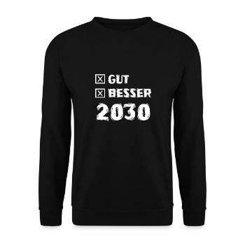 Good 2030 - Unisex Sweatshirt - black - Front - Alina (178cm) & Michal (187cm)