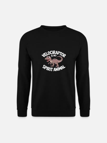 Velociraptor Is My Spirit Animal - Unisex Pullover - Schwarz