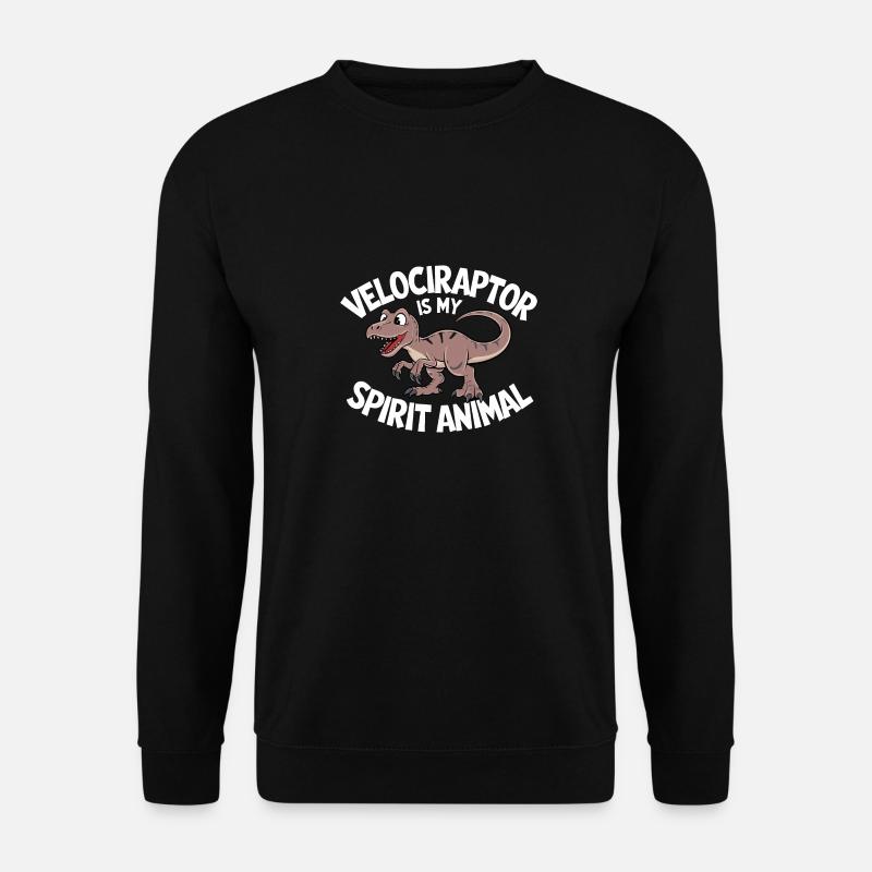 Velociraptor Is My Spirit Animal - Unisex Pullover - Schwarz