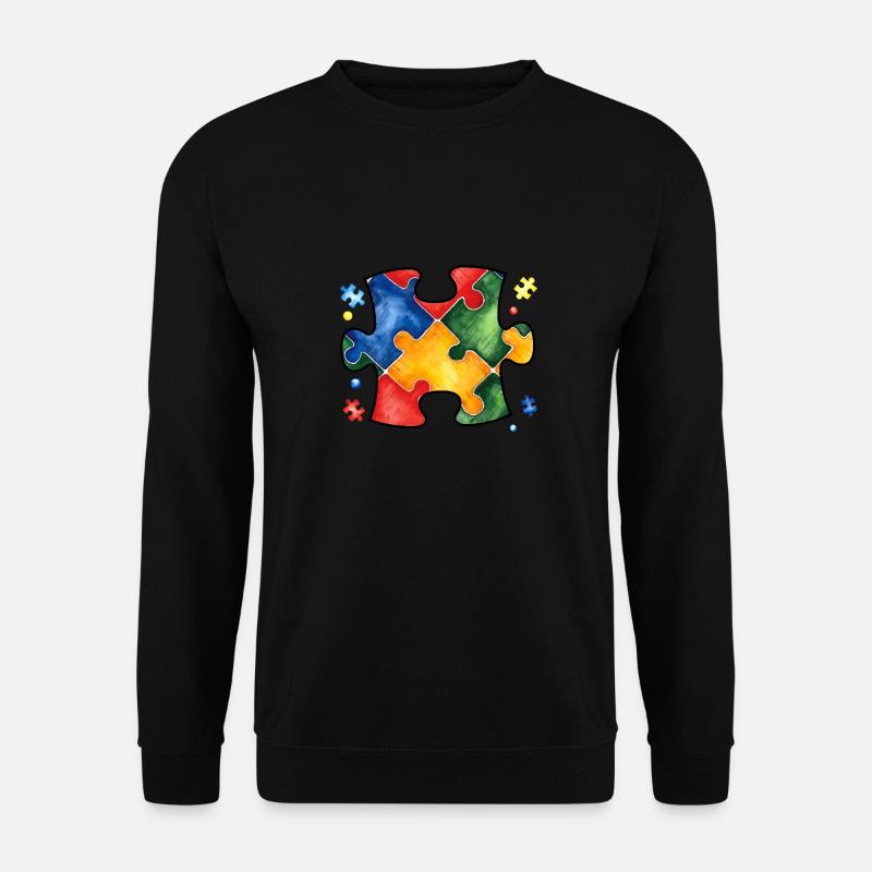 Autism Puzzle - Unisex Sweatshirt - black