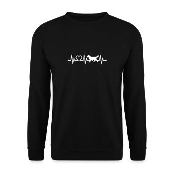 EKG Heartbeat Labbi Labrador Retriever Pulse Chiens - Sweat-shirt Unisexe - noir - Devant - Alina (178cm) & Michal (187cm)