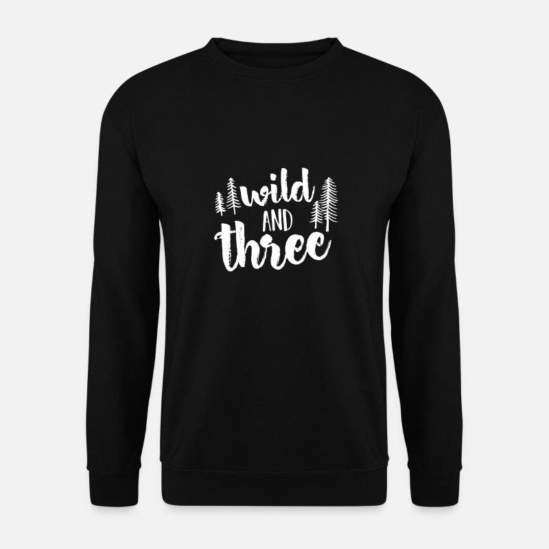 young wild & and three 3 drei Geburtstag - Unisex Pullover - Schwarz