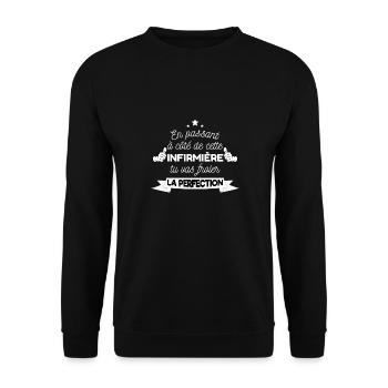 Infirmière - Frôler la perfection - Sweat-shirt Unisexe - noir - Devant - Alina (178cm) & Michal (187cm)