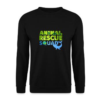 Animal Rescue Squad Funny Quote Animal Welfare - Unisex Sweatshirt - black - Front - Alina (178cm) & Michal (187cm)