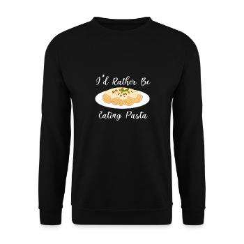 Eating Pasta Funny Saying Spaghetti Chef - Unisex Sweatshirt - black - Front - Alina (178cm) & Michal (187cm)