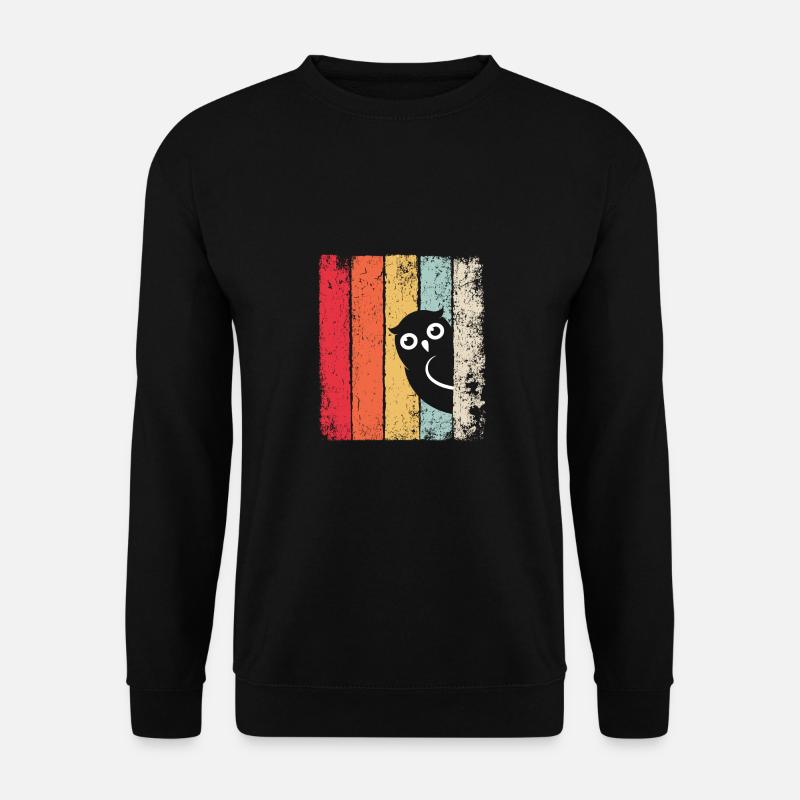 Tier versteckt im Wald Eule - Unisex Pullover - Schwarz