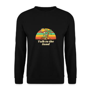 Parlez à la plage de sable Summer Ocean Tropical - Sweat-shirt Unisexe - noir - Devant - Alina (178cm) & Michal (187cm)