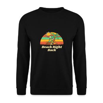 Plage De retour d’été Dictons Citations tropicales - Sweat-shirt Unisexe - noir - Devant - Alina (178cm) & Michal (187cm)