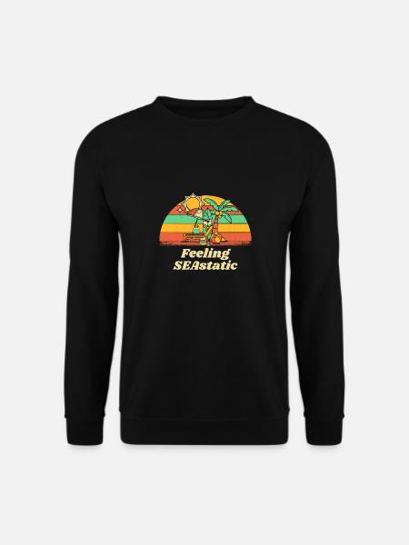 Feeling SEAstatic Summer Positivity Tropical - Unisex Sweatshirt - black